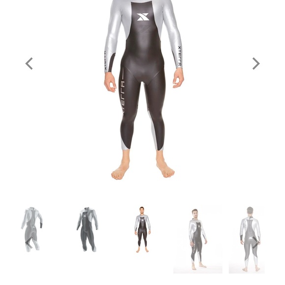 Black and Gray Full-Length Swim Wetsuit - Picture 1 of 7